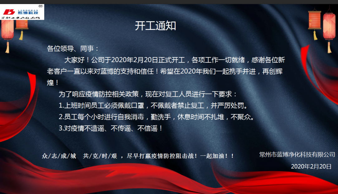 2020年藍博開工通知